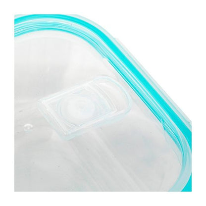 Conjunto 3Recipientes Cuadrados De Cristal 2,2L 0,8L 0,3L