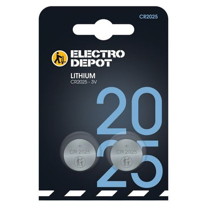 Electro Depot Lithium CR2025 X2 Pack 2 Baterías