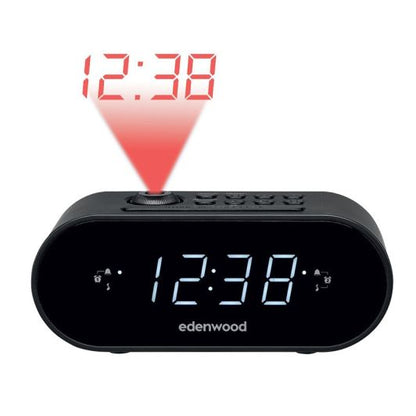 Edenwood Clock Project B1 Radiowecker mit Projektionsanzeige und einstellbarer Helligkeit