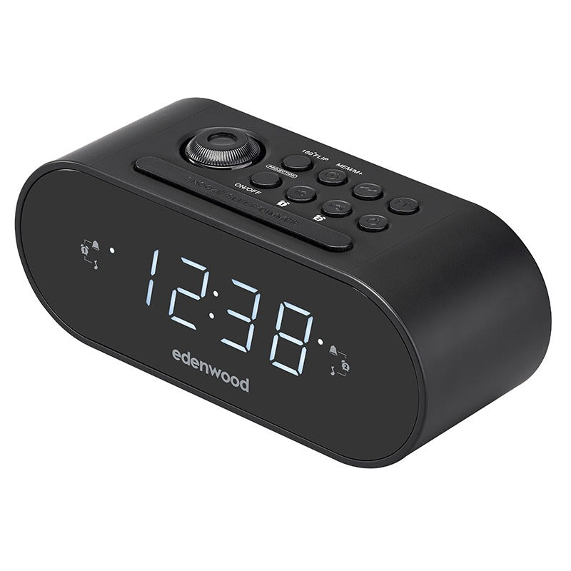 Edenwood Clock Project B1 Radio Despertador Negro Proyección Techo