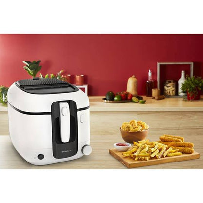 Moulinex Super Uno YY4544FB Fritteuse 2,2L 1800W Antiolorenfilter Inox Schwarz