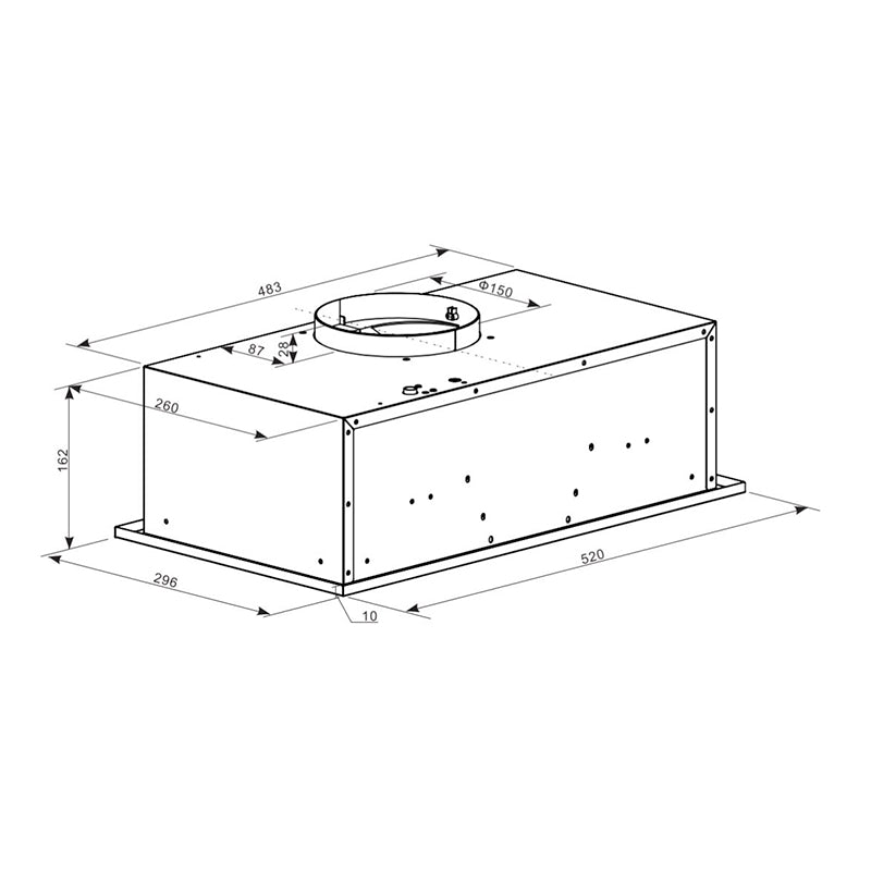 VALBERG Grupo Filtrante 60W 196M³/h LED BIH 52 X302C
