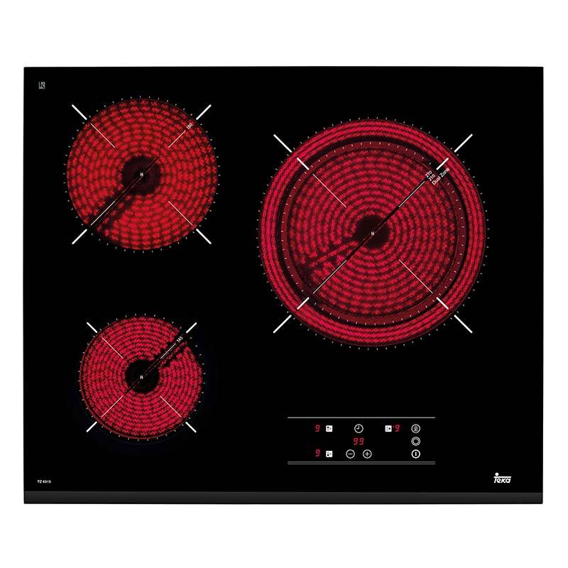 TEKA TZ PRO 6315 Glaskeramikkochfeld 28 cm 3‑Zonen Touch‑Control