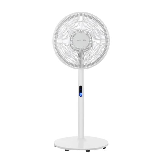 VALBERG 45W Standventilator – 3 Geschwindigkeiten, Leiser Betrieb, Weiß/Grau