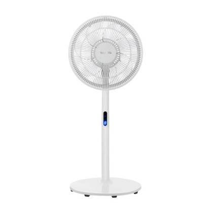 VALBERG Ventilador de Pie 45W 3 Velocidades Silencioso Blanco Gris