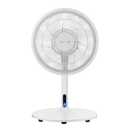 VALBERG Ventilador de Pie 45W 3 Velocidades Silencioso Blanco Gris
