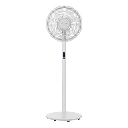 VALBERG 45W Standventilator – 3 Geschwindigkeiten, Leiser Betrieb, Weiß/Grau