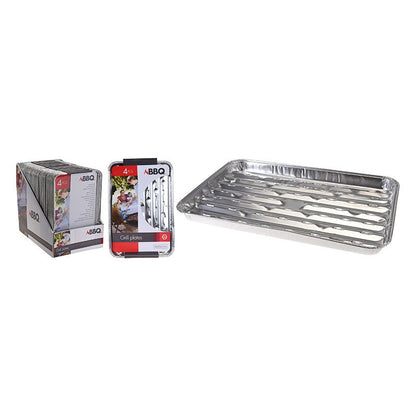 Koopman Einweg-Aluminium-Backblech Packung 4 Stück für Grillen Barbecue