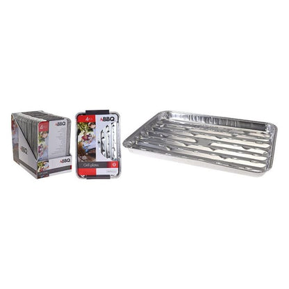 Koopman Einweg-Aluminium-Backblech Packung 4 Stück für Grillen Barbecue