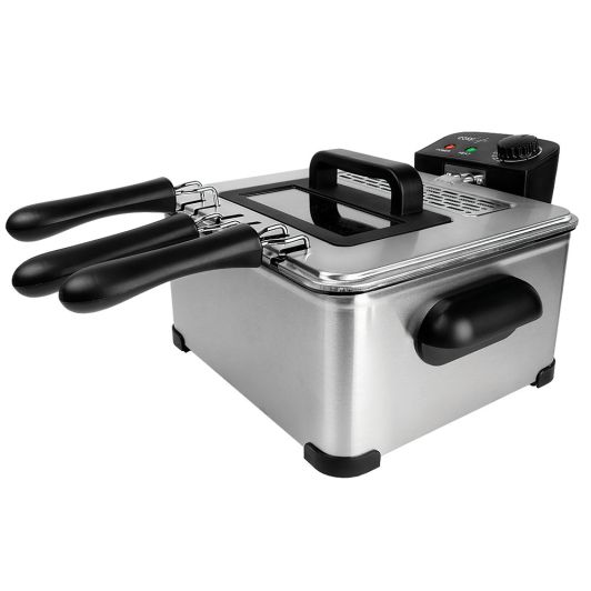 COSYLIFE CL-FR4.5 Inox 4,5‑Liter 2000 W Edelstahlfritteuse für 5 Personen