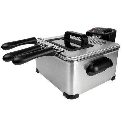 COSYLIFE CL-FR4.5 Inox 4,5‑Liter 2000 W Edelstahlfritteuse für 5 Personen