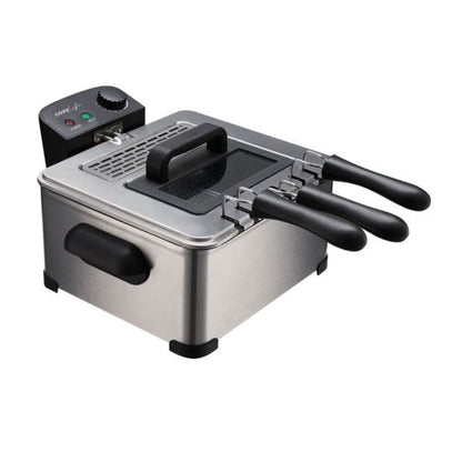 COSYLIFE CL-FR4.5 Inox 4,5‑Liter 2000 W Edelstahlfritteuse für 5 Personen