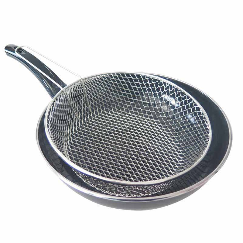 Sartén 26 cm Negro Acero Esmaltado Para Todo Tipo de Placas