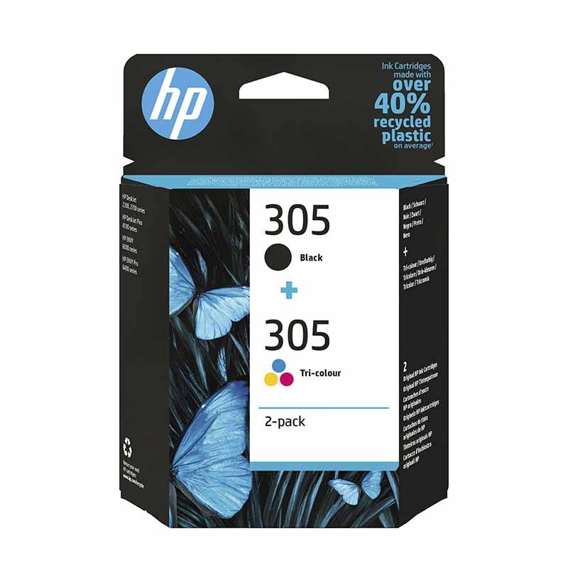 HP 305 Pack 2 Cartuchos Originales Negro y Tricolor