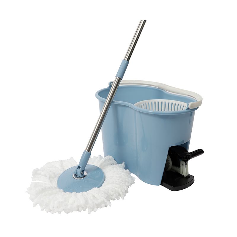 COSYLIFE Fregona Mágica con Cubo de Centrifugado Gris Azul