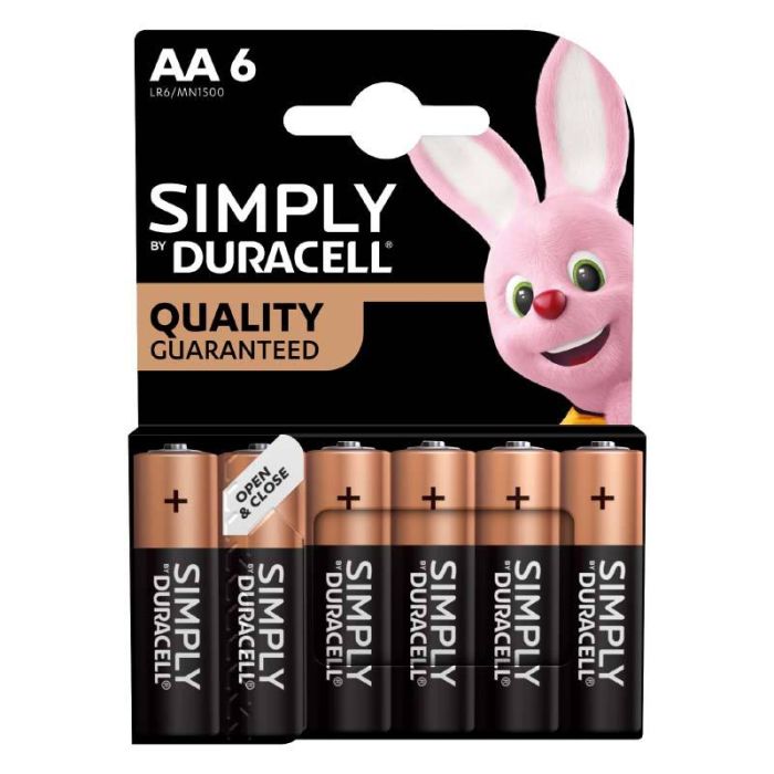 Duracell Simply Pack 6 Baterías AA 1,5V