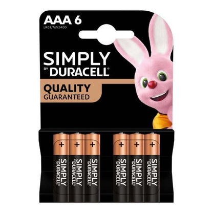 DURACELL Simply AAA-LR03 Batteriepacks 6 Stück Nicht wiederaufladbar 1,5V