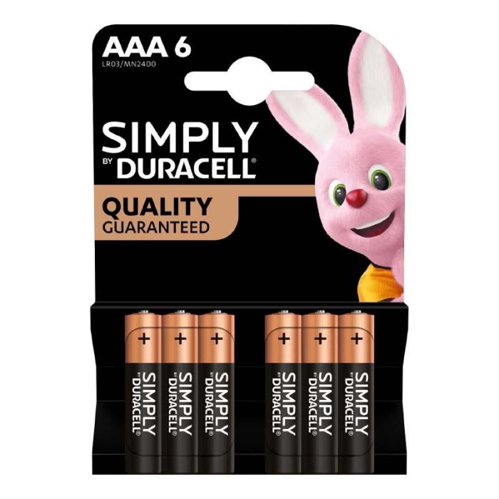 DURACELL Simply AAA-LR03 Batteriepacks 6 Stück Nicht wiederaufladbar 1,5V