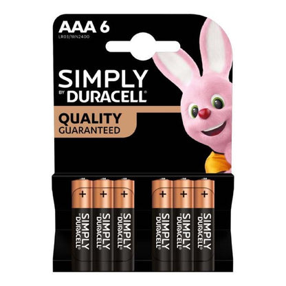 DURACELL Simply AAA-LR03 Batteriepacks 6 Stück Nicht wiederaufladbar 1,5V