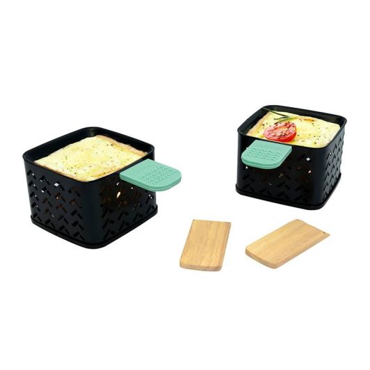 CECOA DIFFUSION Kerzen‑Raclette Duo Stahl 2‑Farben