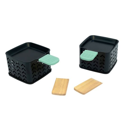 CECOA DIFFUSION Kerzen‑Raclette Duo Stahl 2‑Farben