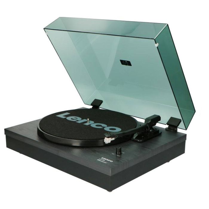 LENCOLS300 BK Turntable mit externen Lautsprechern, Audio‑Technica Tonabnehmer