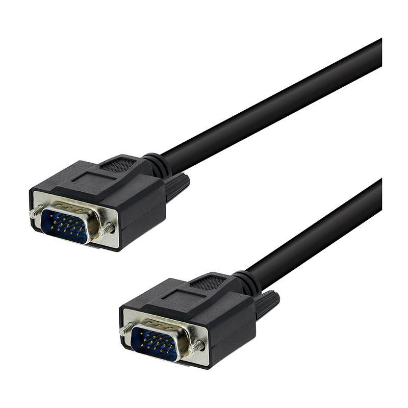 Edenwood Abschirmtes Hochwertiges VGA‑Kabel Male‑to‑Male Anschluss PC 1,8 m