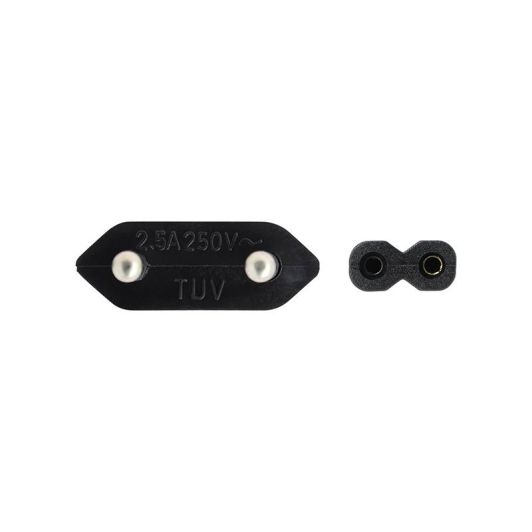 EDENWOOD Cable Alimentación de Red 2 Pines Negro