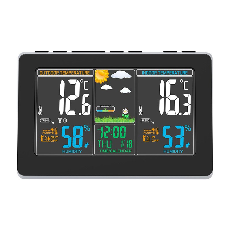 EDENWOOD WS657 Wetterstation Außen‑Sensor Temperaturanzeige Uhr und Kalender