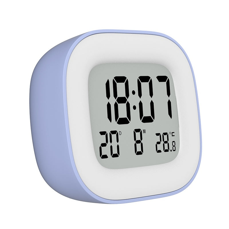 HIGH ONE E0356 Digitaler Wecker Blau mit Temperaturanzeige