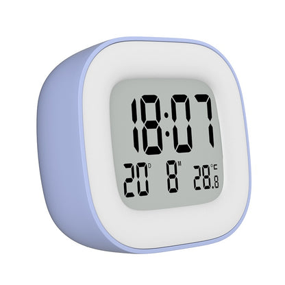 HIGH ONE E0356 Digitaler Wecker Blau mit Temperaturanzeige