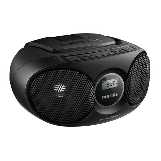 Philips AZ215B Lector CD Boombox 3W FM Negro
