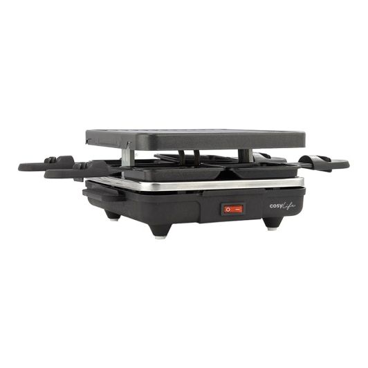 COSYLIFE CL-R4P Raclette Grill 4 Personen Stein