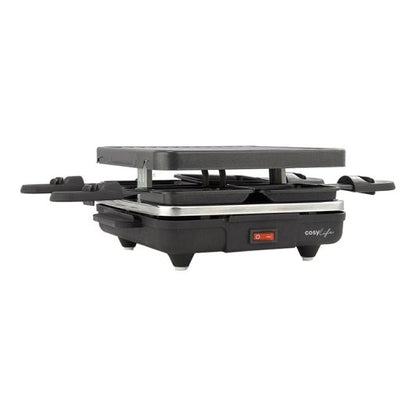 COSYLIFE CL-R4P Raclette Grill 4 Personen Stein