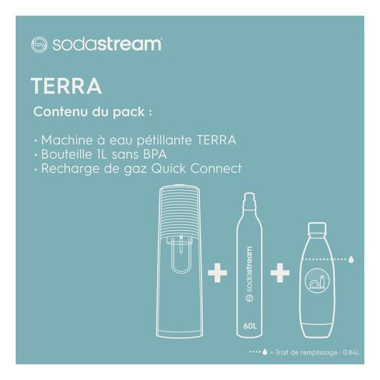 Sodastream Terra Máquina Soda Negra 1L