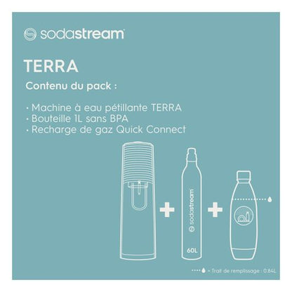 Sodastream Terra Máquina Soda Negra 1L
