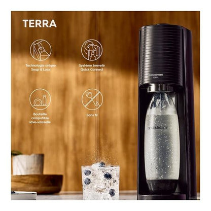 Sodastream Terra Máquina Soda Negra 1L