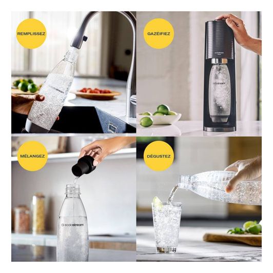 Sodastream Terra Máquina Soda Negra 1L