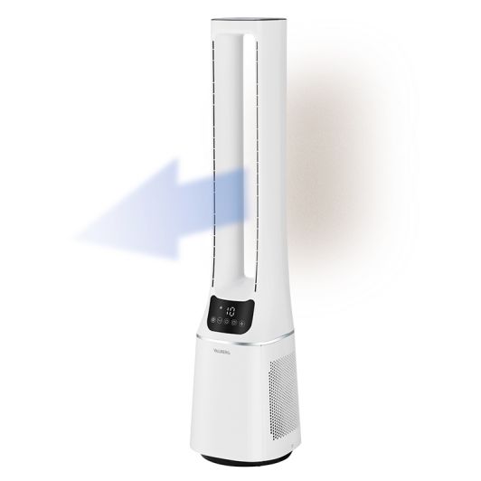 VALBERG SUNNY-R PURE Ventilator mit Luftreiniger, Fernbedienung, schwenkbar, Weiß