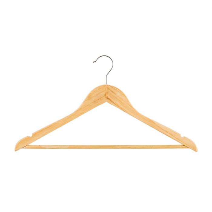 Perchas de Madera Natural Pack 4 Unidades