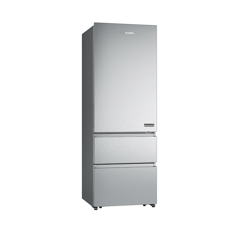 VALBERG Frigorífico Combi No Frost 493L Clase E Inox 200 cm
