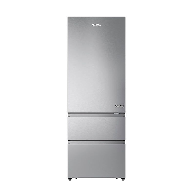 VALBERG CNF 493 E X180C Kombikühlschrank No Frost 493 L Edelstahl