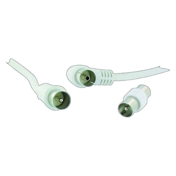 EDENWOOD Antenna Cable Coaxial 2 M Male‑Female White Connector