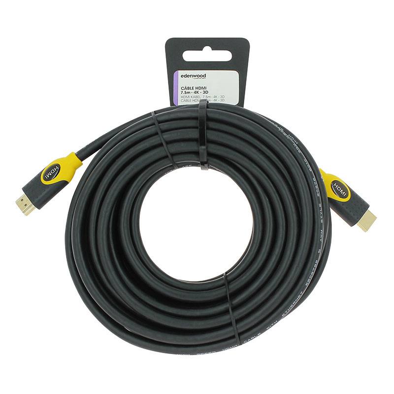 Edenwood HDMI Cable 7.5M 4K UHD 60Hz Male-Male High Speed