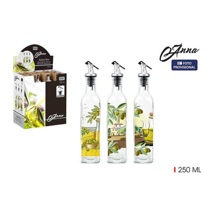 Aceiterade Vidrio ANNA 250 ml con Tapón Dosificador