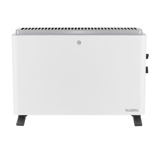 VALBERG 2000W Elektrischer Konvektor Weiß Portabel Mechanisches Thermostat 3‑Stufen