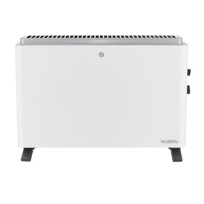 VALBERG 2000W Elektrischer Konvektor Weiß Portabel Mechanisches Thermostat 3‑Stufen
