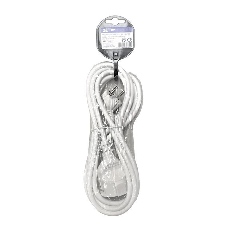 EUROBRIC Alargador 3 m Blanco Manguera Redonda 3 g 1,5