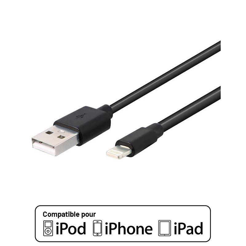 EDENWOOD 2,5 M Lightning-Ladekabel Schwarz