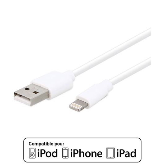 EDENWOOD Lightning Kabel 2,5 m Weiß MFI PVC für iPhone